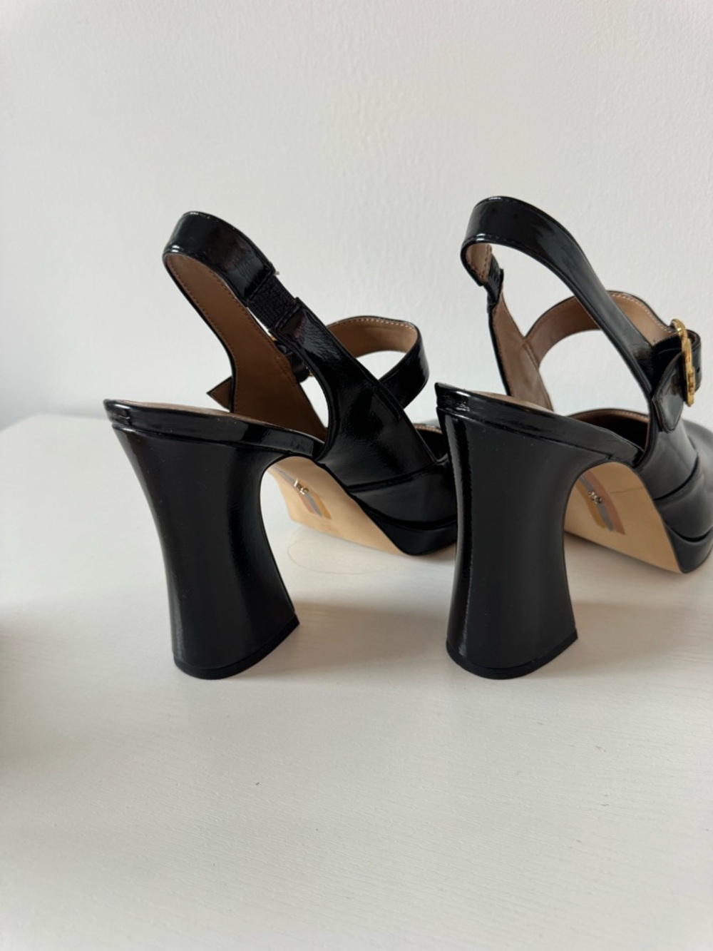 NWT Sam Edelman Jildie Mary Jane Black Slingback Heels Patent Leather - Picture 5 of 5
